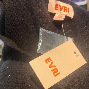 EVRI Women’s v-neck Sparkle Black Sweater Size 3X